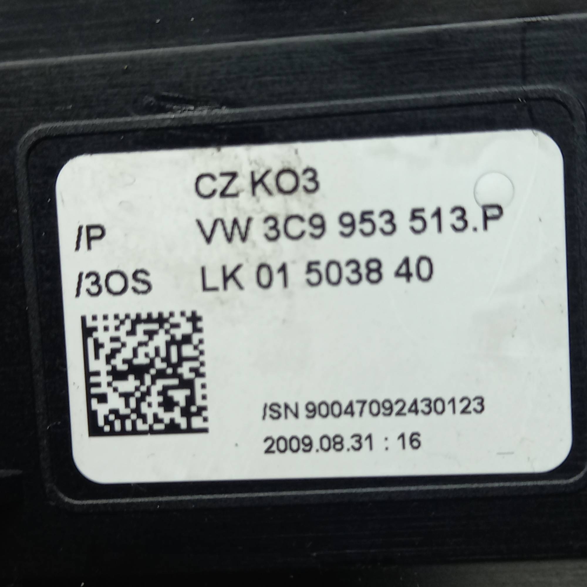 Підрульовий перемикач в зборі VW Passat B6 3c9953513p