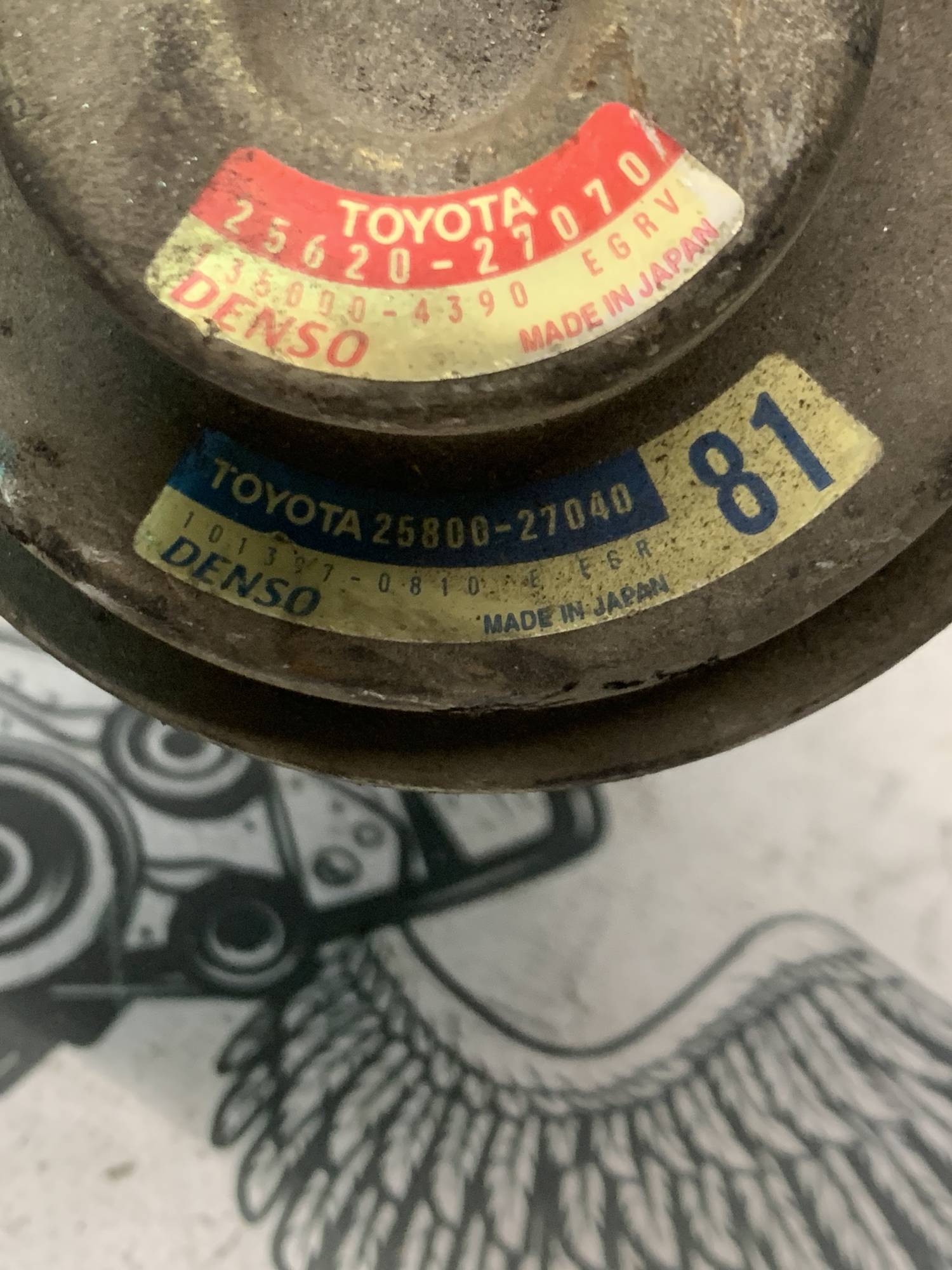 Клапан рециркуляції відпрацьованих газів TOYOTA COROLLA E12 2.0 D4D 25620-27070, 25800-27040