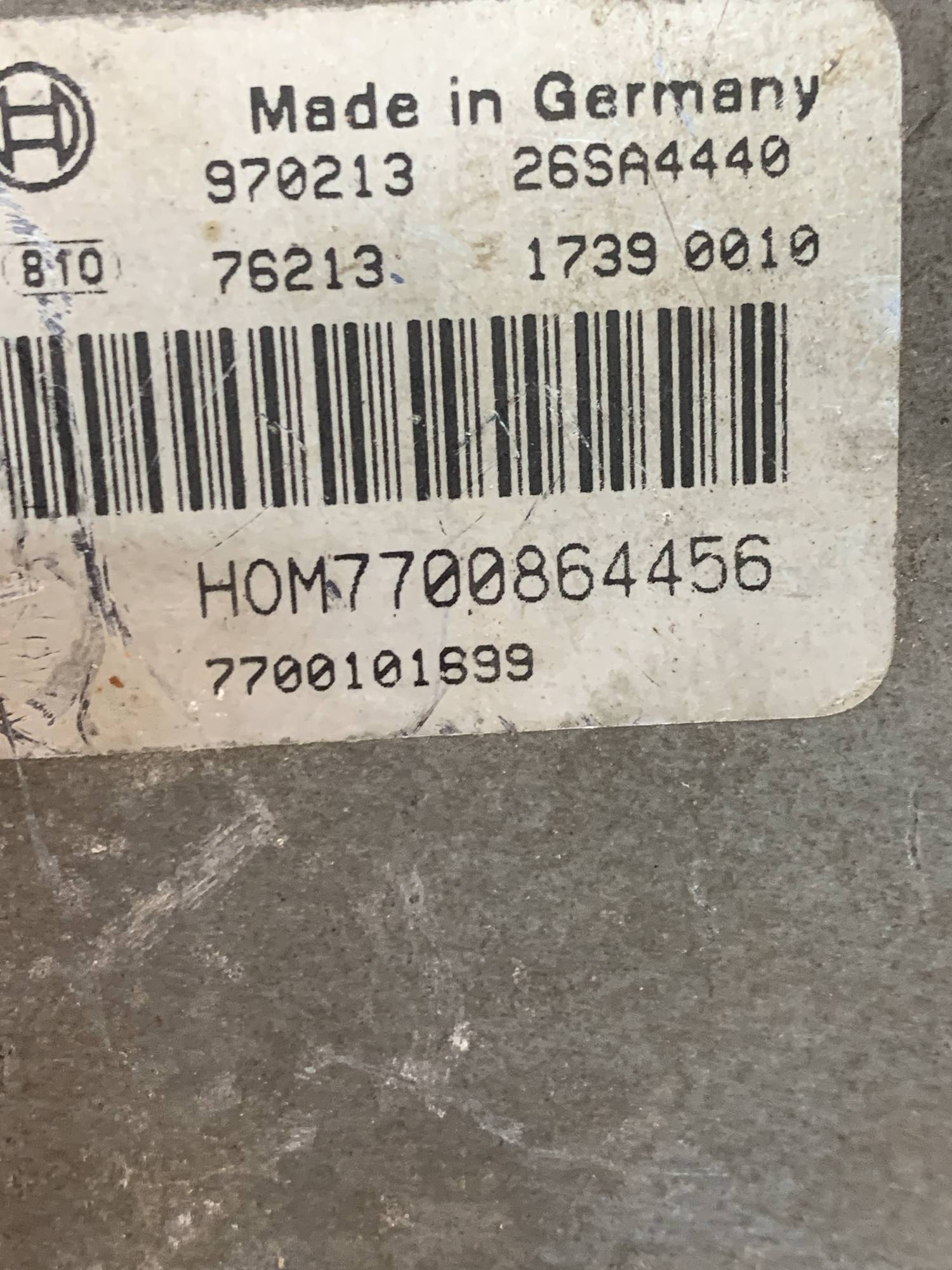 Блок керування двигуном fiat punto 2 1.9d 7700101699