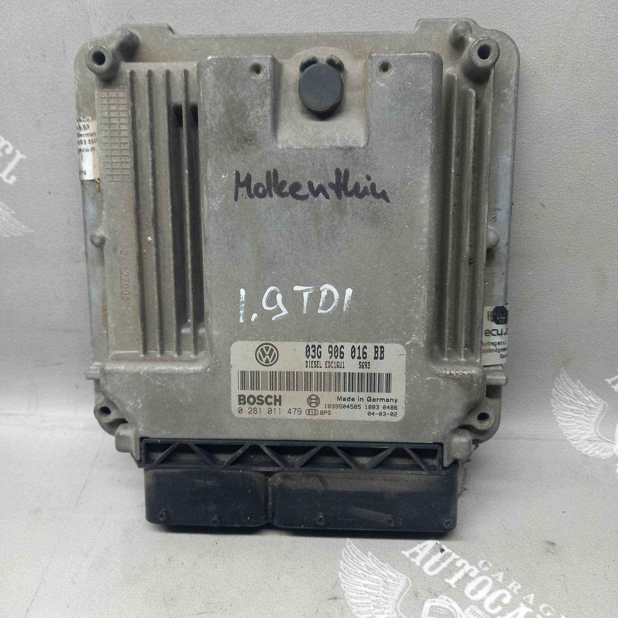 Блок управління двигуном VW TOURAN 1.9tdi 03g906016bb