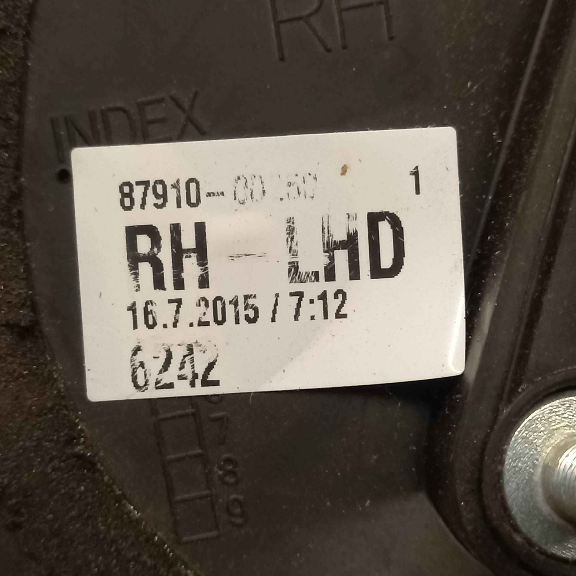 87910-00260 Дзеркало переднє праве 4pin toyota yaris ii 2005-