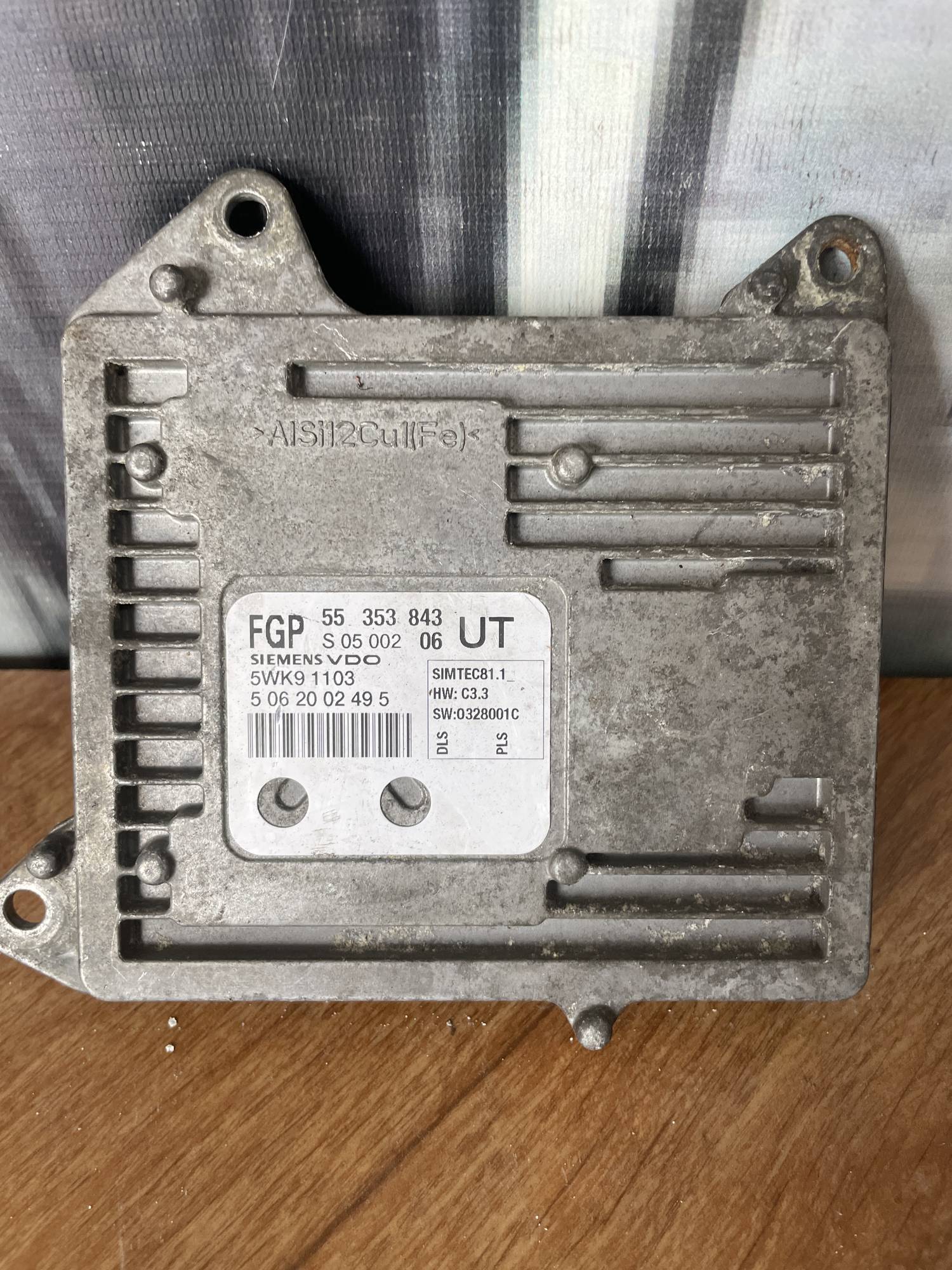 5wk91103 блок управління двигуном opel zafira b 2.2 55353843