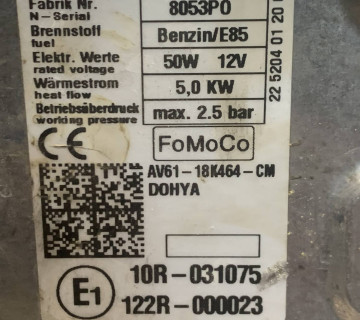 Вебасто автономний обігрівач Ford C-MAX s-max ii mk2 galaxy iii mk4 2.0 tdci av6118k464cm