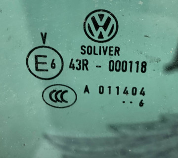 Скло дверей заднє праве Volkswagen Passat B6 універсал, зелене, 43r-000118,21806506