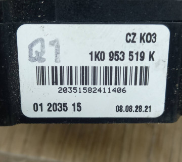 1k0953519k,Підрульовий перемикач двірників правий Skoda Superb, VW Caddy III 2009 - 2013