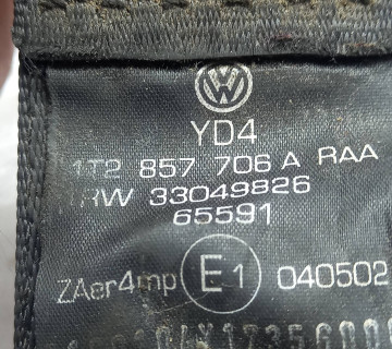 1t2857706a Ремінь безпеки передній правий VOLKSWAGEN Touran I