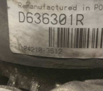 Генератор VALEO ford focus ii 04-11, mazda 3 09-14, volvo v50 07-12 1.6DI d636301r, 104210-3512