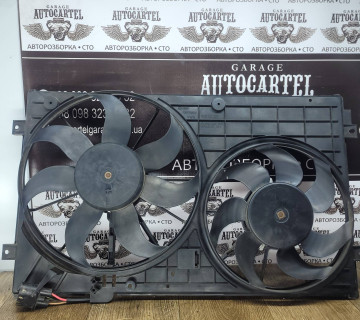 Вентилятор охолодження з диффузором Volkswagen Passat B6,SuperB Caddy 1k0121205ad, 1k0121205g, 1k0121207g 6 1K0121207BC