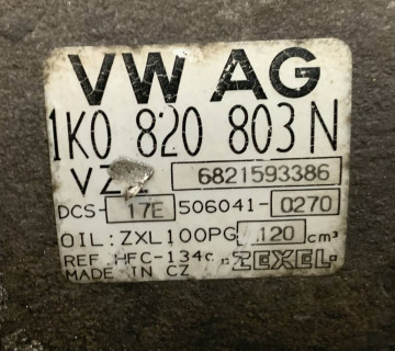 Компресор кондиціонера VW Golf 6 2008-2013 1.6 8V (V) 2003-2008 1K0820803N