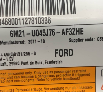 Подушка безпеки колін водія Airbag Ford Galaxy 2006-2015 6m21u045j76af
