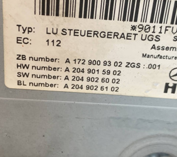 Блок управління мультимедіа, орган управління MERCEDES-BENZ R172 W204 W207 a1729009302