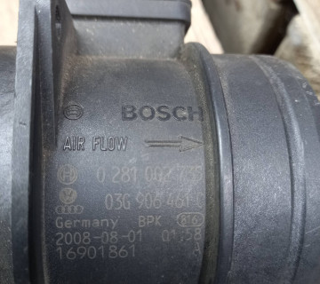 Датчик масової витрати повітря Bosch 0281002735 Audi a4 b8. VW B6. 2.5tdi