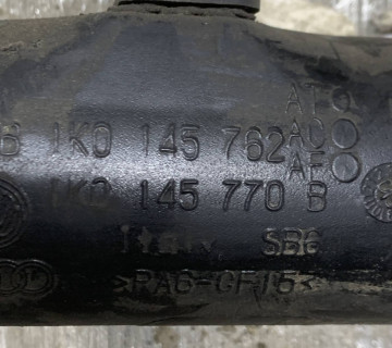 Патрубок інтеркулера нижній лівий Skoda Octavia A5, VW Touran 2003-2010 1.9tdi , 1k0145762at