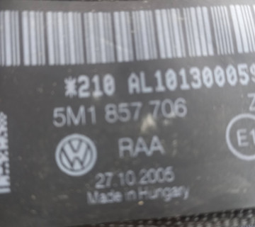 Ремінь безпеки передній правий VW Golf Plus 05-14, 5m1857706