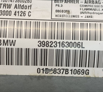 39823163006l Подушка безпеки пасажира BMW E39 1995-2003