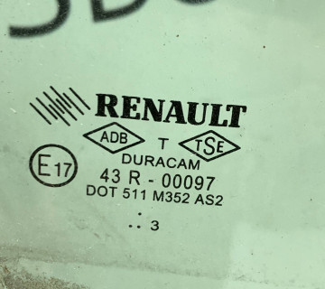 Скло дверей переднє праве Renault Clio 43r-00097, 21800764