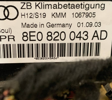 Блок керування клімат контролю Audi A4 B6 B7 8e0820043ad