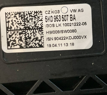 Підрульовий перемикач у зборі Volkswagen Golf 6 5k0953507ba
