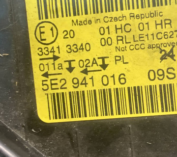 5E2941016 Фара передня права Skoda Octavia III, A7, 2013-2016дефкт корпуса