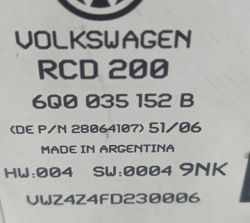 Магнітола штатна VW POLO IV 4, 6q0035152b