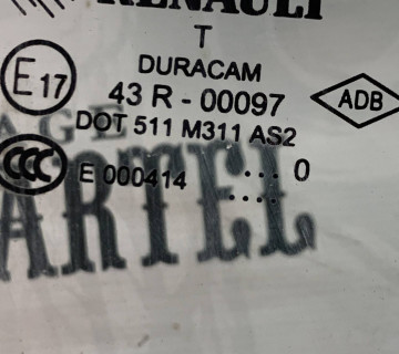 Скло дверей заднє праве Renault Megane 3 43r-00097, 21806285