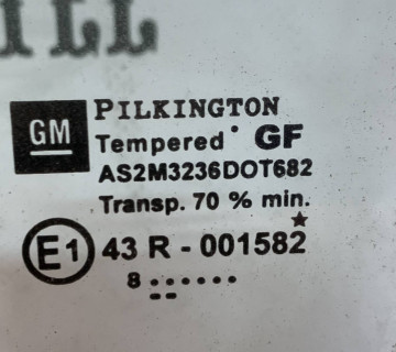 Скло двері заднє ліве OPEL ASTRA H універсал 43r-001582, 21806865