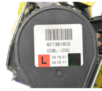 601391800 Ремінь безпеки передній лівий Vw touareg2001-2008 7l0857705b