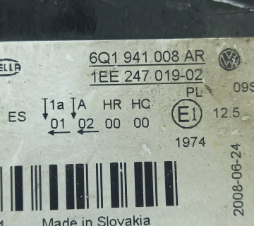 Фара передня права VW Polo IV 9N 9N3 Lift FL 05-2009, 6q1941008ar