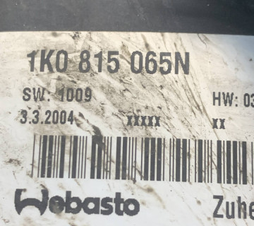 Вебасто автономний обігрівач VW TOURAN 1,9 TDI 1k0815065n